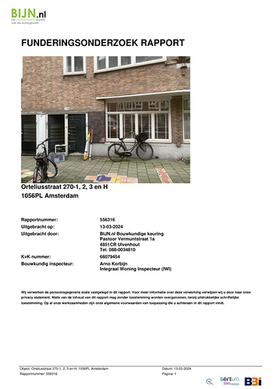 Funderingsonderzoek rapport