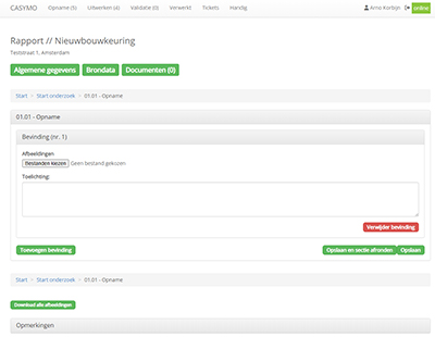 Opleveringskeuring rapport software
